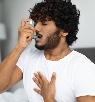 allergy patient with breathing issues