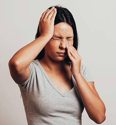 medical patient with sinus pain