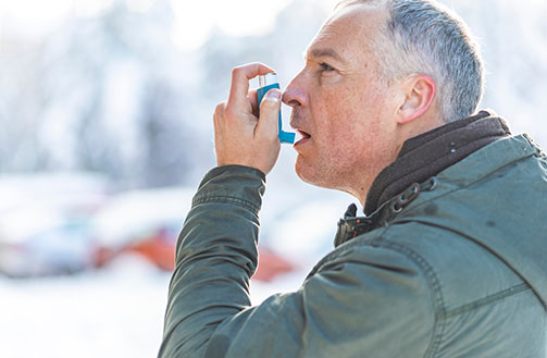 middle aged man allergy patient