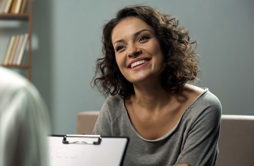 happy female medical patient